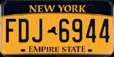 NY license plate FDJ6944