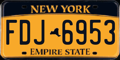 NY license plate FDJ6953