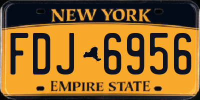 NY license plate FDJ6956
