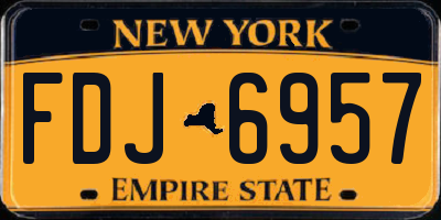 NY license plate FDJ6957
