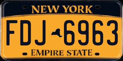 NY license plate FDJ6963