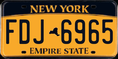 NY license plate FDJ6965