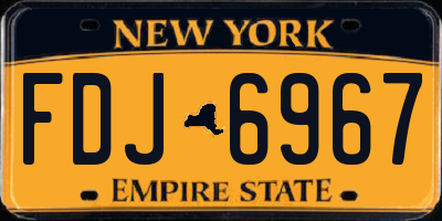 NY license plate FDJ6967