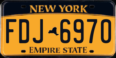 NY license plate FDJ6970