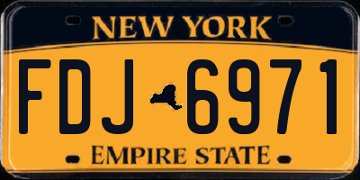 NY license plate FDJ6971