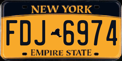 NY license plate FDJ6974