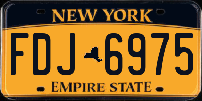 NY license plate FDJ6975