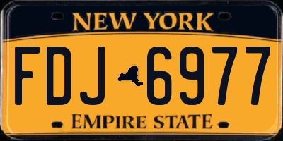 NY license plate FDJ6977