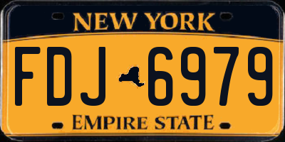 NY license plate FDJ6979