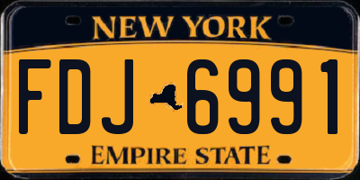 NY license plate FDJ6991