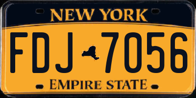 NY license plate FDJ7056
