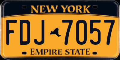 NY license plate FDJ7057