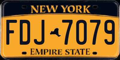 NY license plate FDJ7079