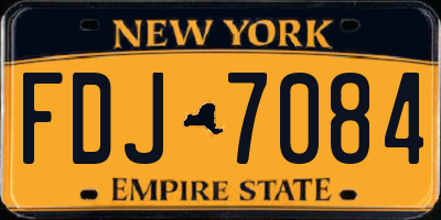 NY license plate FDJ7084