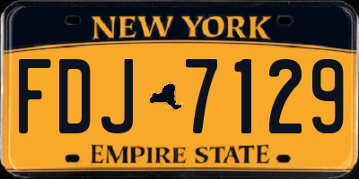 NY license plate FDJ7129