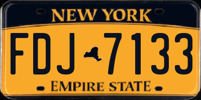 NY license plate FDJ7133
