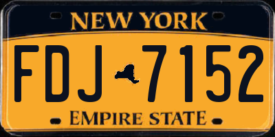 NY license plate FDJ7152