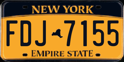 NY license plate FDJ7155