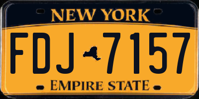 NY license plate FDJ7157