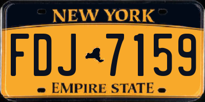 NY license plate FDJ7159