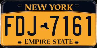 NY license plate FDJ7161
