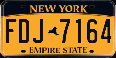 NY license plate FDJ7164