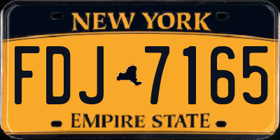 NY license plate FDJ7165