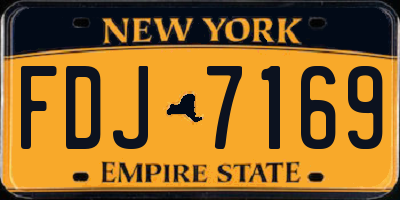 NY license plate FDJ7169
