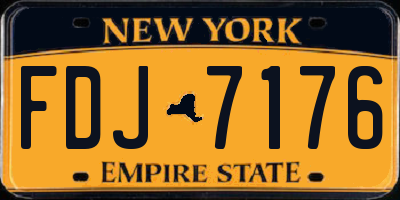 NY license plate FDJ7176