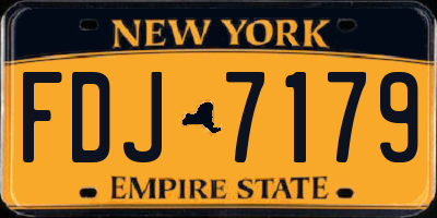 NY license plate FDJ7179