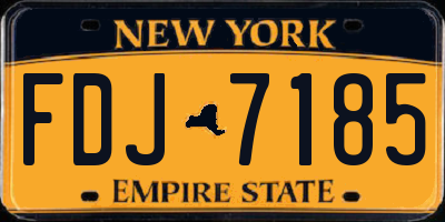 NY license plate FDJ7185