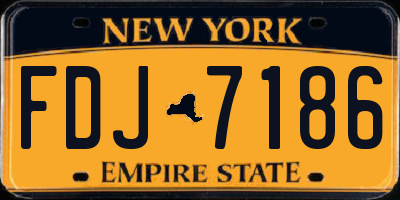 NY license plate FDJ7186