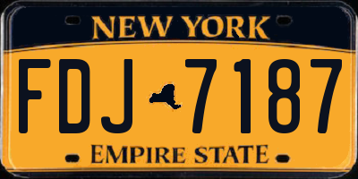 NY license plate FDJ7187