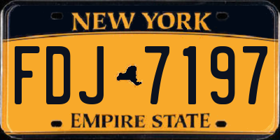 NY license plate FDJ7197