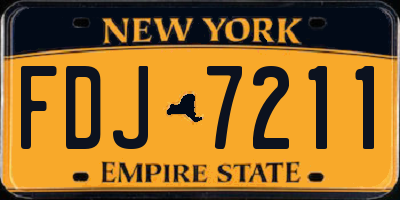 NY license plate FDJ7211