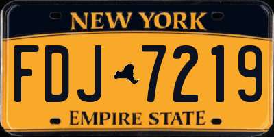 NY license plate FDJ7219