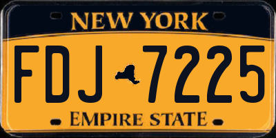 NY license plate FDJ7225