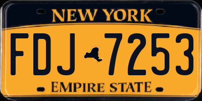 NY license plate FDJ7253