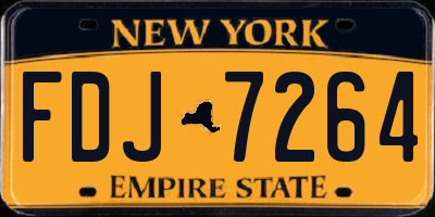 NY license plate FDJ7264