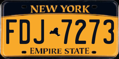 NY license plate FDJ7273