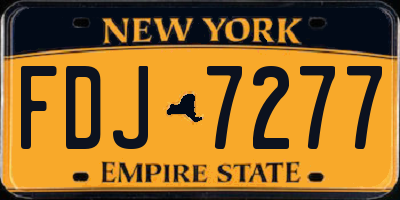 NY license plate FDJ7277
