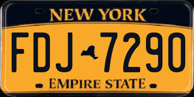 NY license plate FDJ7290