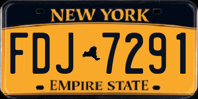 NY license plate FDJ7291
