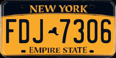 NY license plate FDJ7306