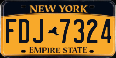 NY license plate FDJ7324