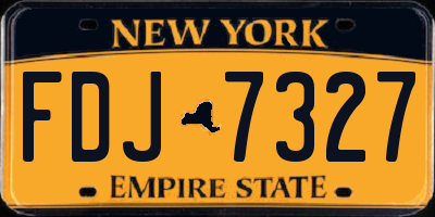 NY license plate FDJ7327