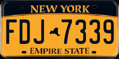 NY license plate FDJ7339