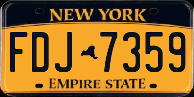 NY license plate FDJ7359