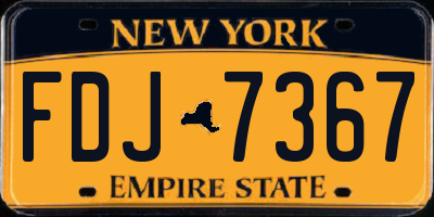 NY license plate FDJ7367