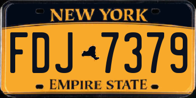 NY license plate FDJ7379